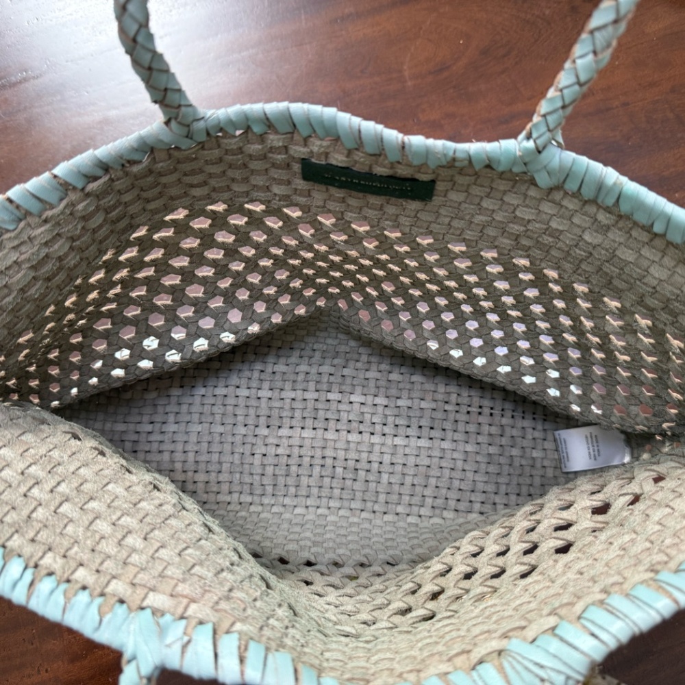 NWT Anthropologie leather woven bag - Picture 3 of 3